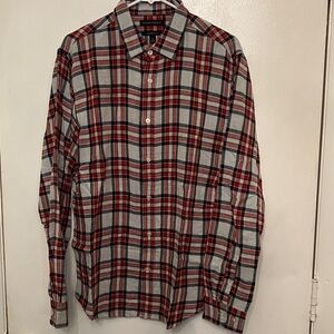 Banana Republic Red and Black Plaid Shirt